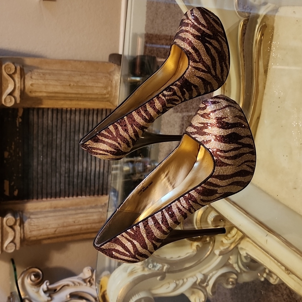 Bronze and Gold Heels